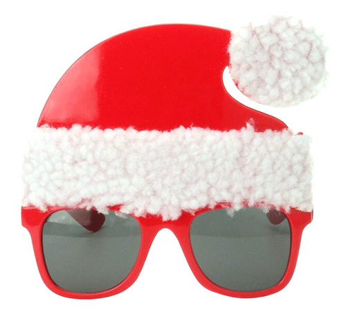 Gafas De Navidad Con Diseño De Sombrero Rojo 