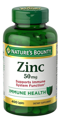 Nature's Bounty Zinc 50 Mg Immune Health 400 Comprimidos