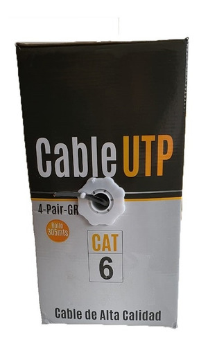 Imagen 2 de 3 de Rollo Cable Utp Cat6 Exterior Caja 305 Mts Categoria 6