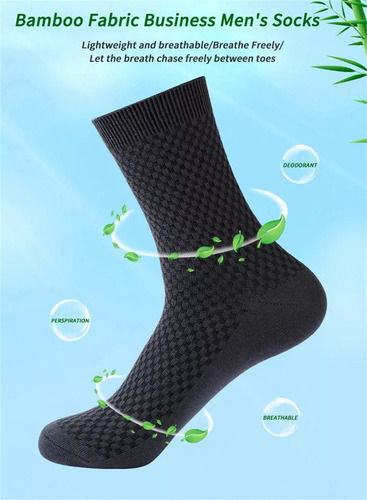 Set De 5 Pares De Calcetines Transpirables Para Hombre