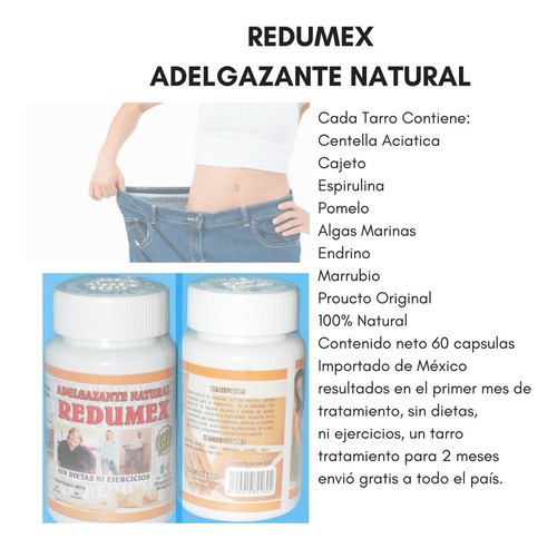 Redumex Tratamiento Para 2 Meses - Unidad a $1000