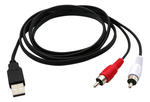 Usb2.0 A A 2 Rca Cable Adaptador De Convertidor De Sonido Y