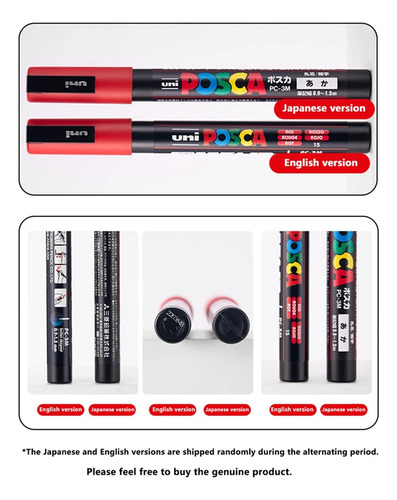 Posca Pc-1m 7 Pen Con Marker Set Uni Colors Pinturas