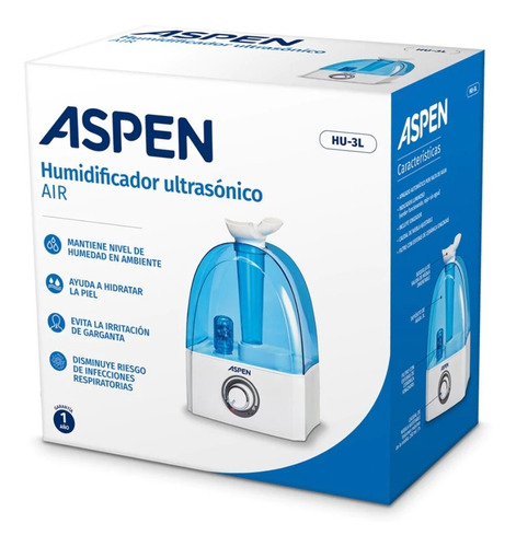 Imagen 6 de 8 de Humidificador Ultrasonico Aspen Hu-3l Vaporizador Premium