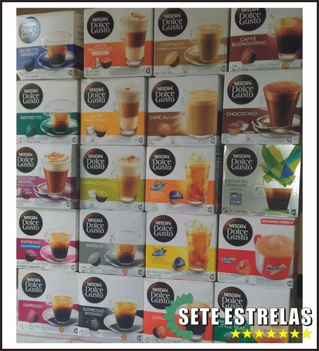 Kit 06 Caixas Nescafé Dolce Gusto Sabores Descrição