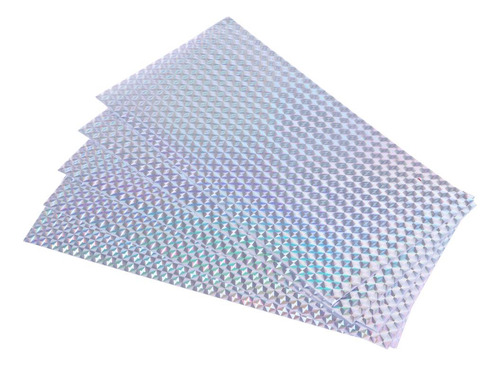 5 Unids / Set Durable Color Brillante Película Plata Plata