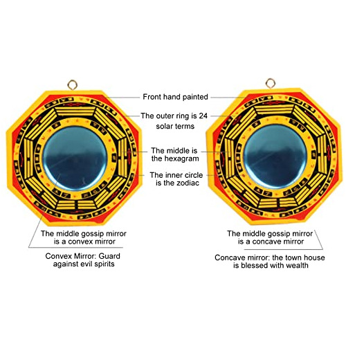 Espejo Bagua Tradicional Chino Feng Shui, Protección C...