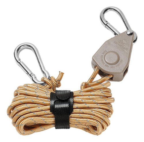 2 Colgador De Cuerda Con Trinquete Seguro Con Mosquetón