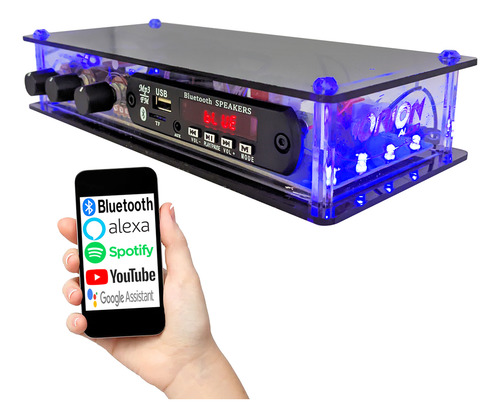 2 Caixas Som Ambiente 5 Preta Teto +amplificador Bt 2ch 40w
