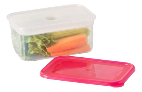 Set X2 Recipientes Hermético Tapa Refrigerante 400ml Fucsia