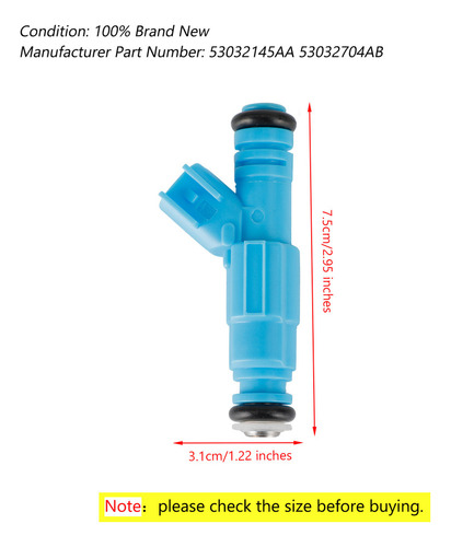 W Inyector De Combustible Para Dakota Ram 1500 Chrysler 4.7