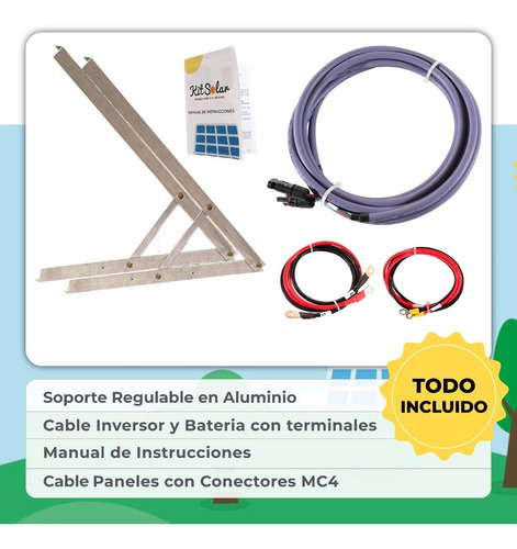 Kit Solar Completo 1500w Onda Pura Panel 160 Bateria 110 K11
