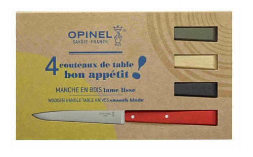 Juego 4 Cuchillos Para Cocina Opinel 11cm Gtia 1 Año Febo