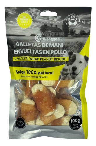 Snack Happypets Hueso 3 Sabores, Vacuno, Pato Y Pollo 168 Gr