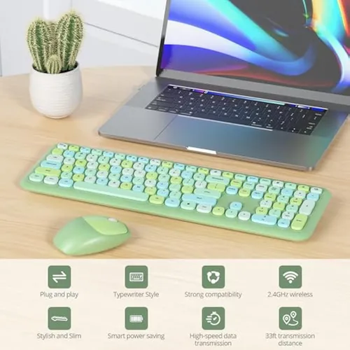 Juego Combinado De Teclado Y Mouse Inalámbricos De