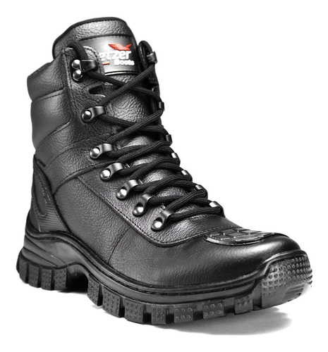 Bota Coturno Adventure Motoqueiro Couro Legitimo