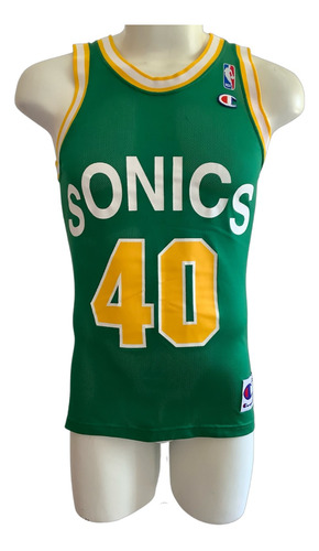 Jersey Seattle Super Sonics #40 Kemp Vintage Champion Nba