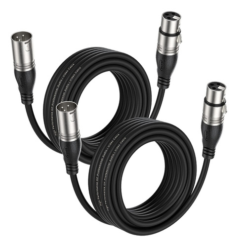 Ebxya Cable Xlr De 10 Pies, Paquete De 2 Unidades, Cable De