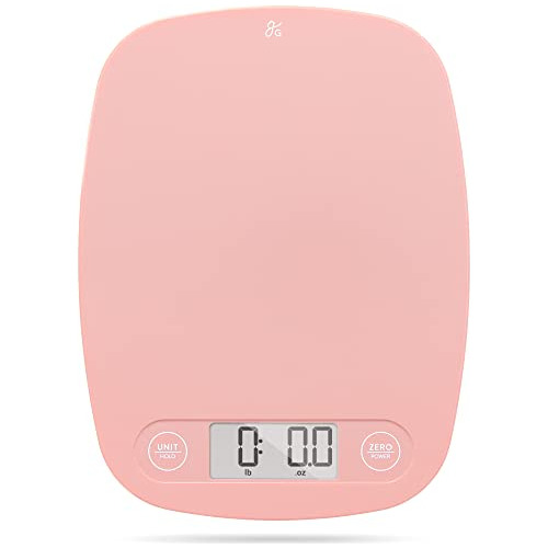 Blush Pink Food Scale - Digital Display Shows Weight In...