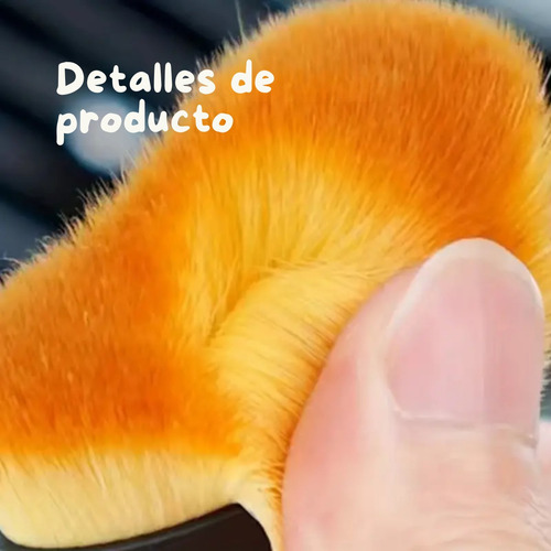 Brocha Curva Cuidado Facial Cerdas Suaves Maquillaje Base F