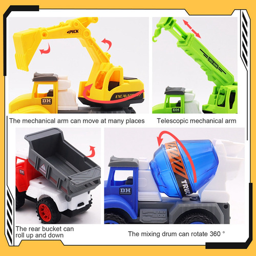 Juguetes Para Vehículos De Construcción Con Motor De Fricció