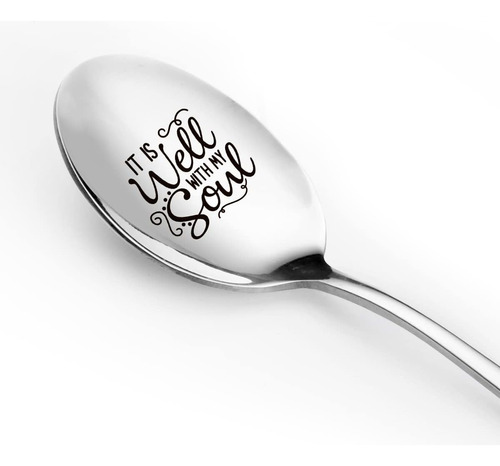 Funny It Is With My Soul Spoon Acero Inoxidable Grabado