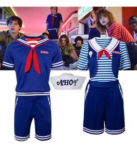 Imagem 2 de 6 de Fantasia Marinheiro Marinheira Steve E Robin Stranger Things