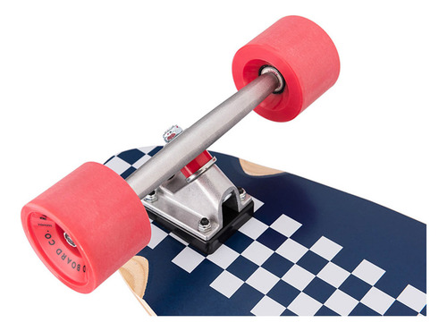 Longboard Pintail Mini Rad Checkers Stipe Navy/white 9