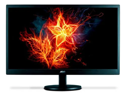 Monitor AOC 18.5" E970SWHNL HDMI VGA 18.5" LED HD 60Hz Widescreen Preto