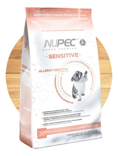 Alimento Seco Nupec Sensitive 2kg Perro Adulto Mix
