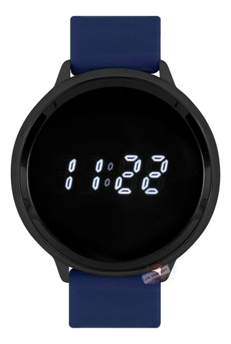 Reloj Touch Led Unisex Mujer Hombre Moda Casual Correa Azul 0322