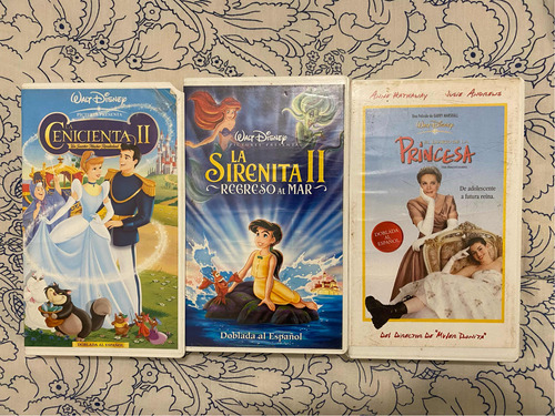 La Cenicienta, La Sirenita, El Diario De La Princesa Vhs