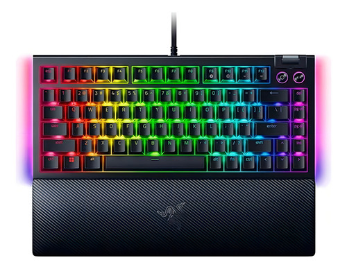 Teclado Razer Blackwidow V4 75% negro - Rz0305000200 Idioma Ingles Us