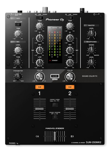 Misturador e misturador de 2 canais Pioneer Dj DJM-250mk2
