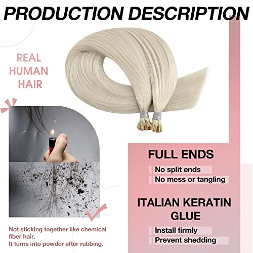 Moresoo I Tip Humana Extensiones De Pelo 100 Natural 1j5sj
