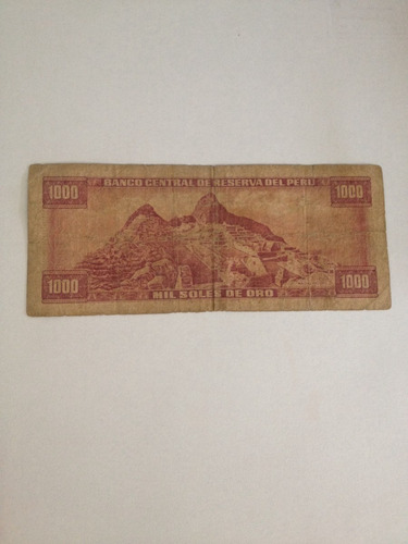 Billete Perú 1000 Soles De Oro Grau Y Bolognesi 1973