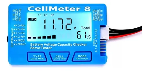 Teste Servo Cellmeter 8 Lipo Life Nimh Bateria Aeromodelo