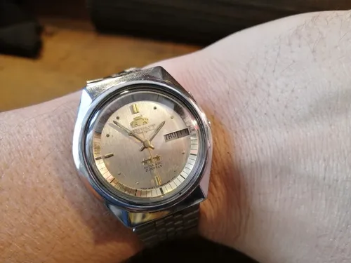 Desobediencia difícil de complacer Forma del barco Reloj Orient Automático Tres Estrellas 21 Joyas Vintage 80s Desobediencia difícil de complacer Forma del barco Reloj Orient Automático Tres Estrellas 21 Joyas Vintage 80s