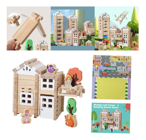 Juego De Bloques De Construcción De Casa De 170 Piezas