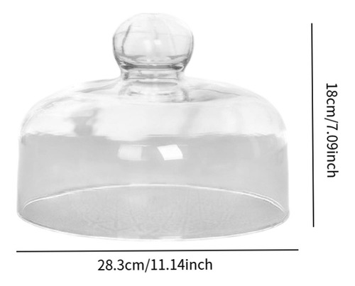 Take Clear Dome Tuber De Vidrio Redondo Domo De 18 X 28,3 Cm