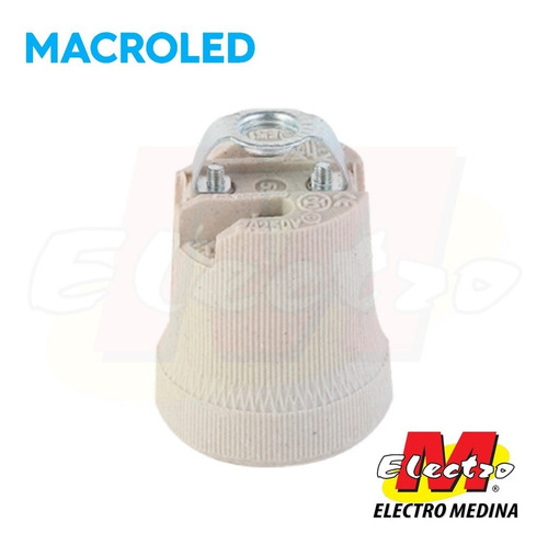 Portalámpara Cerámico E27 C/ Puente Macroled Electro Medina