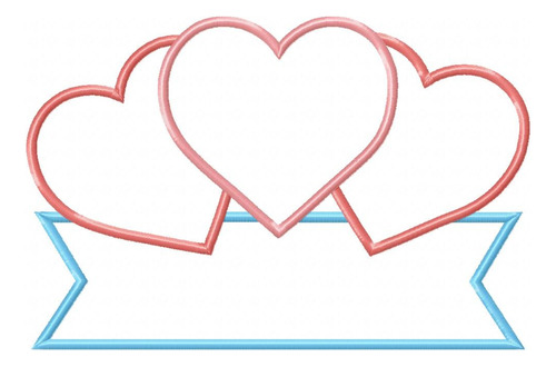 Matriz Para Bordado Maquina Corazónes Banner Valentin 4648