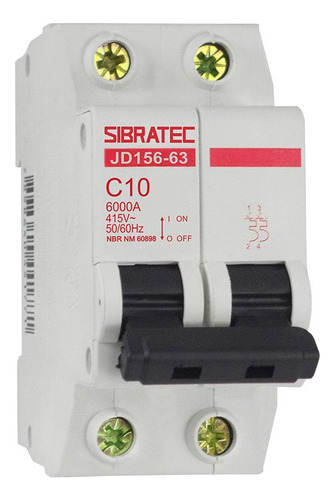 Disjuntor Automático Automático Sibratec Disjuntor Mini Din