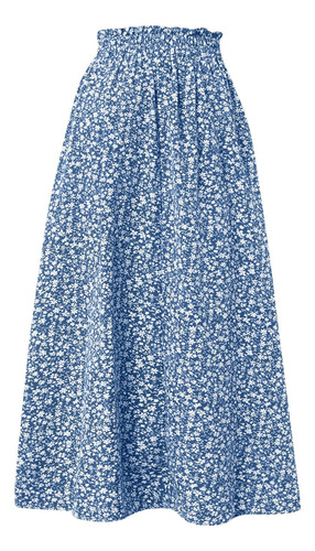 Saia Feminina P, Moda, Casual, Verão, Com Cordão, Estampa De