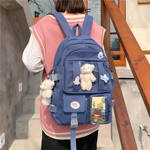 Mochila Impermeable De 16 Pulgadas For Mujer Y Estudiantes
