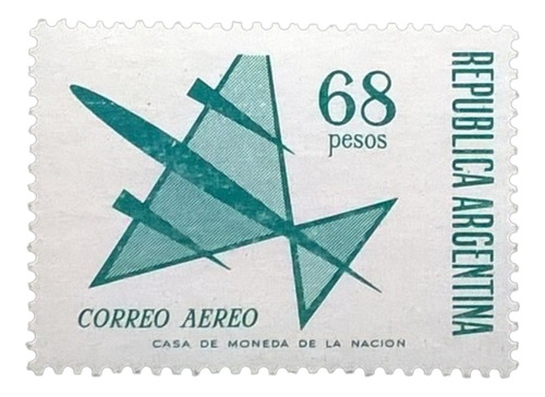 Argentina, Sello Aéreo Gj 1433 68p Casa Moneda Mint L11199