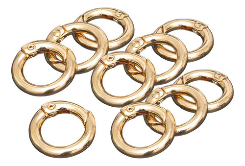 10x Ganchos De Presión De Resorte Redondos Metal Diy