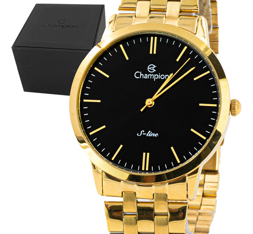 Relógio Champion Cn21103u Dourado, 5atm, Quartz, Aço Inox