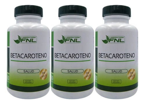 Betacaroteno Fnl Pack 3 Frascos 60 Capsulas Dietafitness