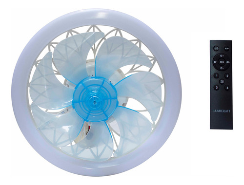 Ventilador 3 Tonos De Luz 35 Cm E27 Control Remoto 2 Pack Cantidad De Aspas 7 Estructura Blanco Aspas Transparente Diámetro 30 Cm Frecuencia 60hz Material De Las Aspas Plástico